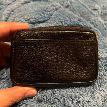 일비종떼 정품 블랙 가죽 코인 케이스 동전 지갑