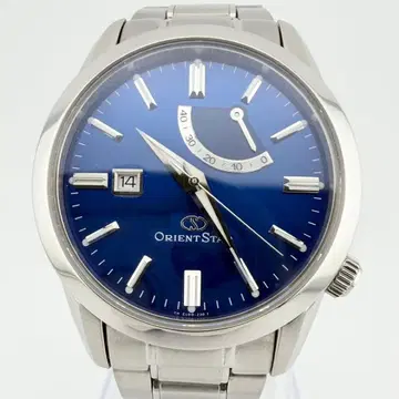 새상품급 오리엔트 스타 EL00-C0 블루 남성용 자동 와인딩 손목시계