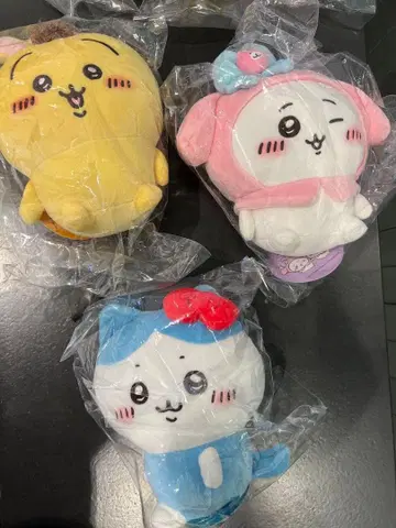 치이카와 산리오 캐릭터즈 봉제 인형 S 3개 세트