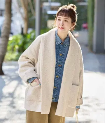 B.C STOCK 부클레 저리 롱 코트