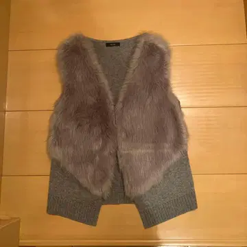 인조 모피 그레이 베스트