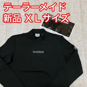 새상품 테일러메이드 긴팔 모크넥 보온 가슴 로고 블랙 XL 사이즈