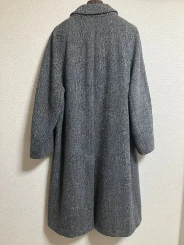 해리스 트위드 롱 코트 그레이