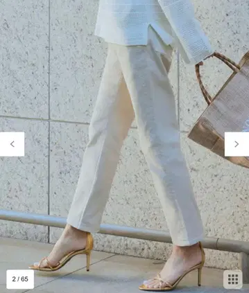 23구 DENIM 보이핏 팬츠 아이보리 38 미사용 새상품