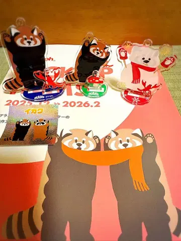 graniph 이카쿠의 씰과 아크릴 스탠드 3개 포함 4점 세트