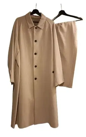 롱 코트 x 팬츠 셋업