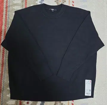 택 포함 유니클로 스무스 코튼 릴랙스 크루 스웨터 L 사이즈