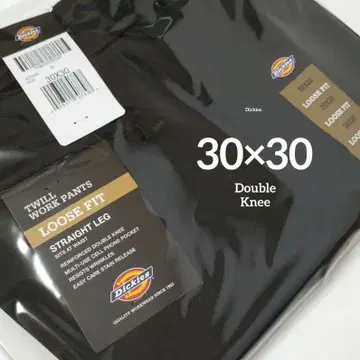 30 x 30 [ 새상품 미사용 ] 디키즈 더블니 85283 BLACK