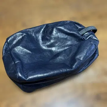 새상품급 m0851 가죽 클러치/파우치 네이비 약 25cm