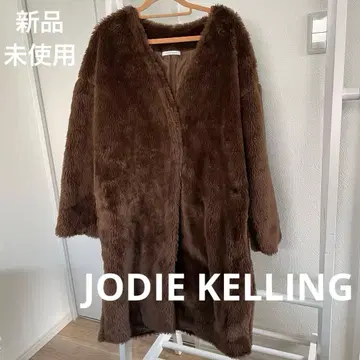 [ 미사용 새상품 ] 브라운 볼륨 퍼 롱 코트 아우터 여성용