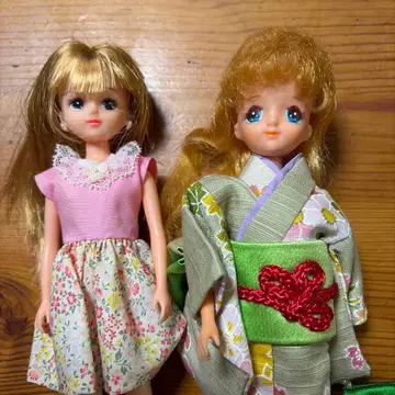 리카짱 인형 2체 세트 캐주얼&기모노