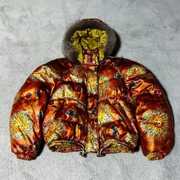 [ VINTAGE ] lafont Italy 올 패턴 다운 자켓 L