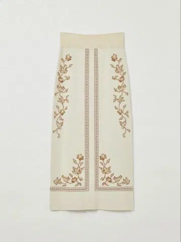 Eaphi 스카프 모티브 니트 스커트