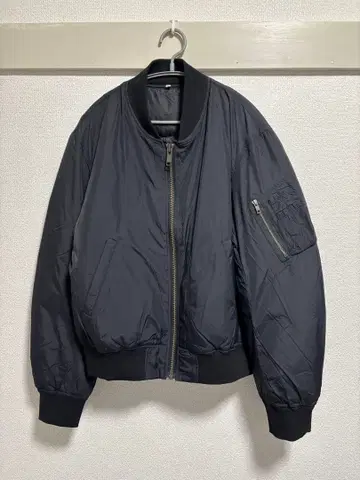 MUJI Labo 신사 MA-1 다운 블루종 신사 L 블랙 무인