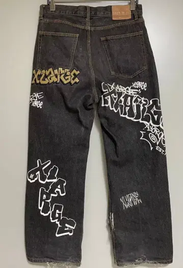 XLARGE 엑스라지 그래피티 데님 블랙 34인치