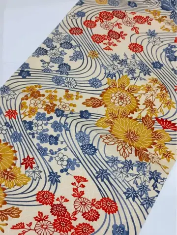 순수 실크 코몬 옷감 홍가타테로 염색 보관품