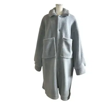 [미사용품] SUPERTANKS 복슬복슬 보아 빅 셔츠 롱 코트