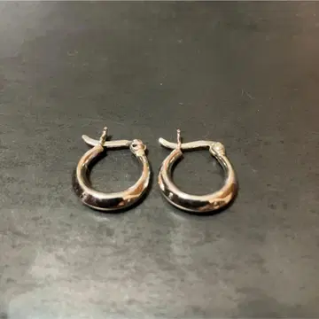 SILVER925 SIMPLE HOOP EARRINGS/실버/귀걸이