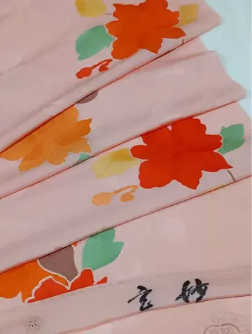 순수 실크 코몬 옷감 로우케츠 염색 보관품