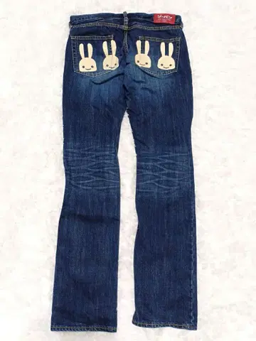 CUNE 4연 토끼 데님 청바지 M