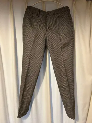 INCOTEX 슬림핏 체크 무늬 슬랙스