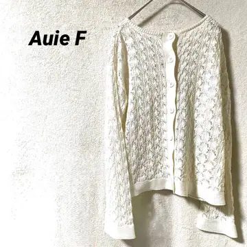 3726K 아위에프 시스루 니트 긴팔 가디건 LL 겉옷 화이트 계열