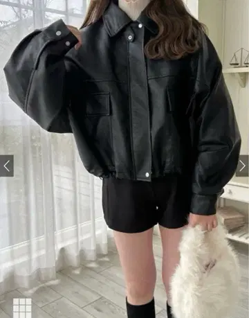 GRL 가죽 블루종 옷깃 2Way 가죽 블루종 fo1951