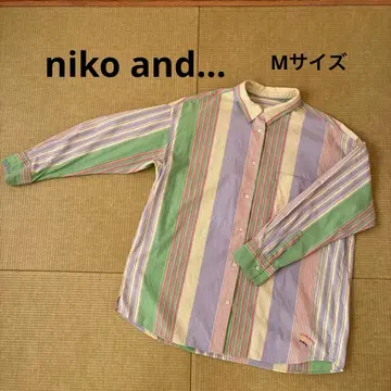 niko and - 스트라이프 디자인 긴팔 셔츠 M 사이즈