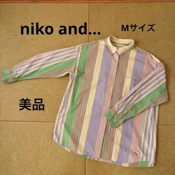 niko and - 스트라이프 디자인 긴팔 셔츠 M 사이즈