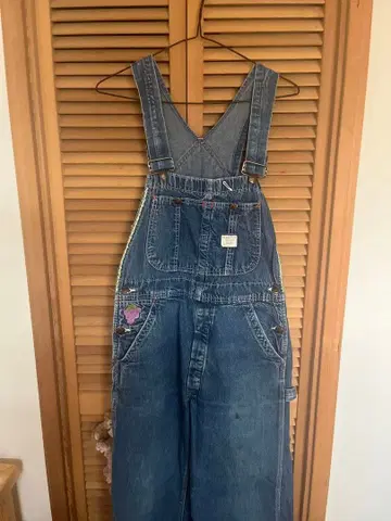 데님 블루 살로펫 와이드 레그