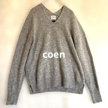 [ coen ] 램스울 100% V넥 니트 얇은 소재 스웨터