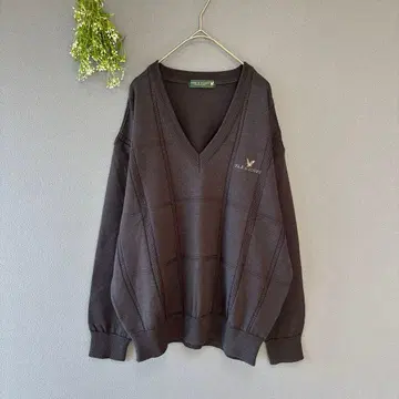 라일앤스캇 [L] 고급 캐주얼 로고 자수 울 블렌드 코쿤 니트