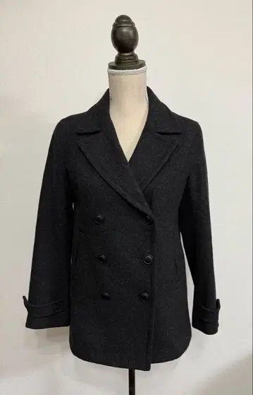 언타이틀 UNTITLED 다크 그레이 더블 코트