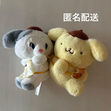 폼폼푸딩 x 노라이누 마스코트 홀더 세트 요시토쿠 레트로 봉제 인형