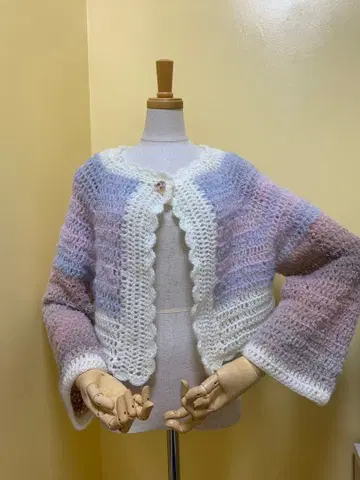 가디건 볼레로 핸드메이드 손뜨개질