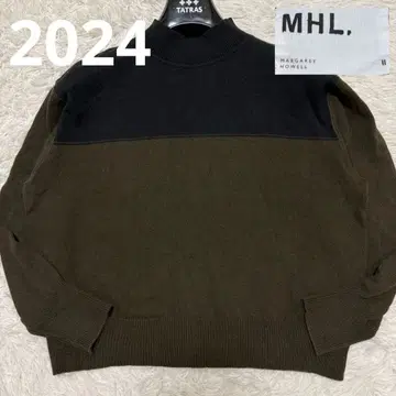 미사용급/24년 모델 MHL. 니트 하이넥 도킹 바이컬러