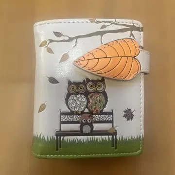 SHAG WEAR 올빼미 디자인 이단 접이식 지갑