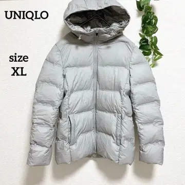 [ UNIQLO ] 심리스 다운 파카 XL 그레이 발수 방풍 경량