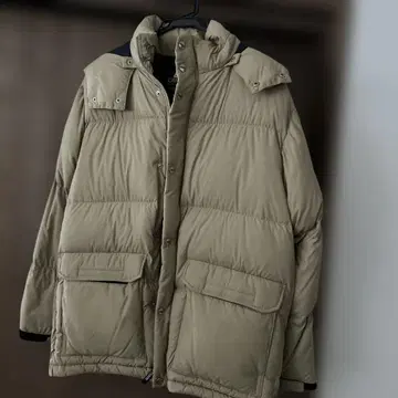 CAMP7 후드 부착 베이지 다운 자켓 M