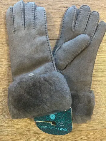 EMU Australia 그레이 양가죽 장갑 M/L 그로브