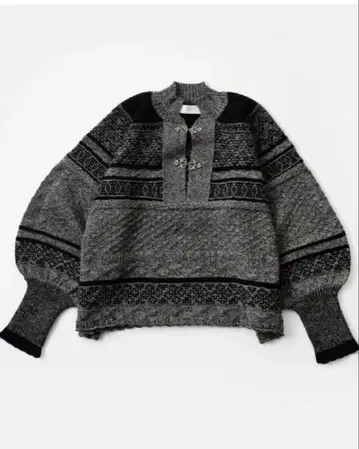 aseedoncloud 포기 노르딕 니트 블라우스