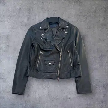 그린 라벨 릴랙싱 램 가죽 더블 라이더 자켓 블랙 38