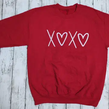 미국 빈티지 의류 맨투맨 프린트 USA 구제 의류 빨간색 레드