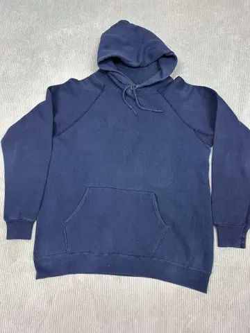 언노운 네이비 후드 맨투맨 래글런 슬리브 빈티지