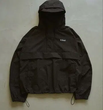 B.Base 나일론 테크 아노락 블랙