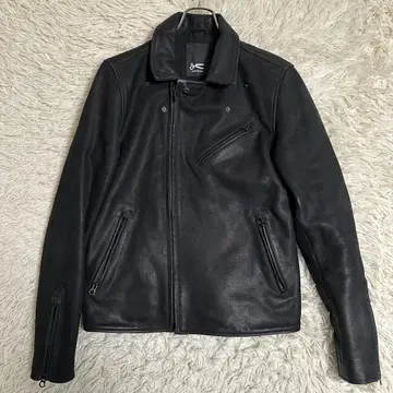 [ DENHAM ] 덴함 더블 라이더스 카우 가죽 블랙 M