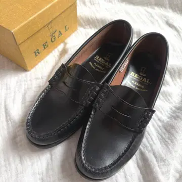 새상품급 리걸/23.5/REGAL/코인 로퍼/2414/블랙