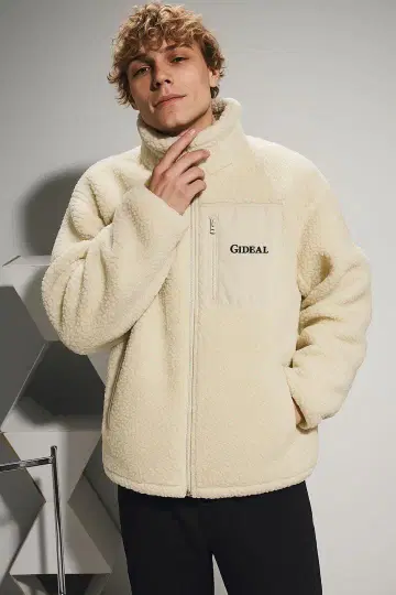 GIDEAL 플리스 자켓 크림