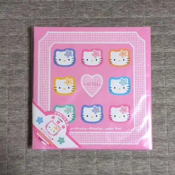 헬로키티 사진 앨범 사진 포토북 레트로 하운드투스 체크 패턴