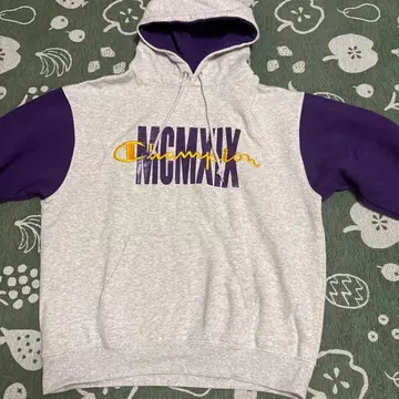 Champion 후드티 그레이/퍼플